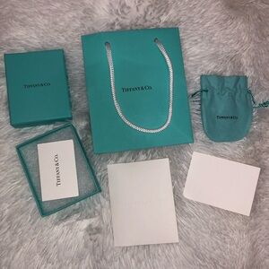 Tiffany & Co Empty Blue Box Suede Pouch Gift Bag/Box Packaging